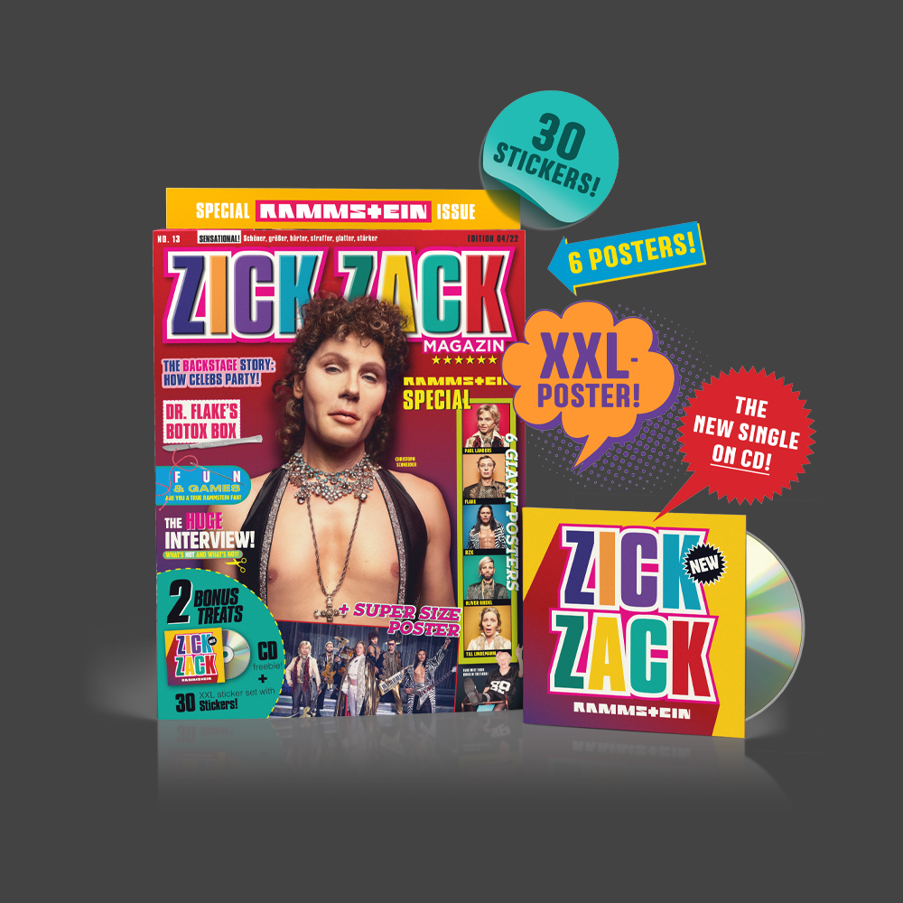Rammstein Single "Zick Zack", Magazin inkl. CD *englische Version*